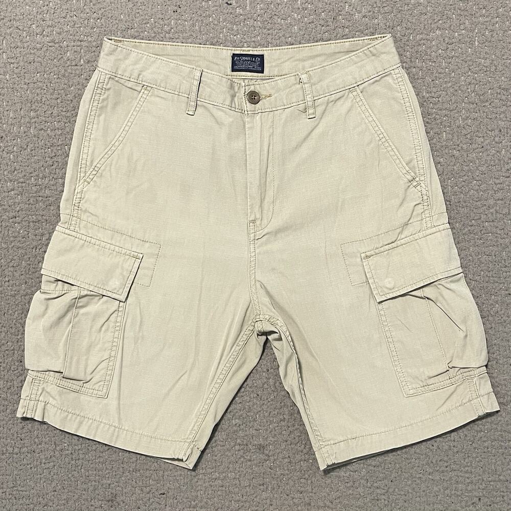 Levis Shorts Mens 30 Beige Carrier Relaxed Fit Cargo Pants